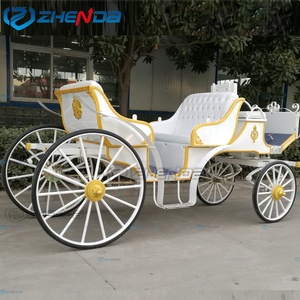 Classic platinum wedding car horse-drawn, romantic ceremony sightseeing bus can customize electric sightseeing - Product Image 3