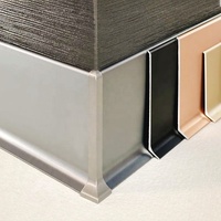 Profilé en aluminium pour plinthe lumineuse LED T5 à longueur personnalisée, installation en surface, pour décoration intérieure