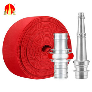<strong>1</strong> <strong>1</strong>/<strong>4</strong> Inch <strong>Red</strong> <strong>Rubber</strong> Fire Flexible <strong>Hose</strong> with Brass Coupling for Firefighting Equipment &amp; Accessories - Product Image 2