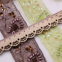 Vente d'usine Vintage broderie paillettes perlées dentelle bricolage artisanat accessoires Style National vêtements ruban