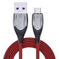 Kabel Data pengisi daya USB mikro Tipe C 5A, kabel Data pengisi daya USB mikro Tipe C kepang magnetis, kabel pengisian cepat untuk ponsel