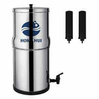 NSF/ANSI 42 & 372 1.5 gallons Filtre à eau par gravité portable en acier inoxydable Filtre par gravité