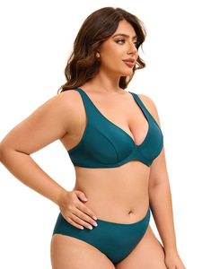 Nouveau maillot de bain dos nu sportif une pièce pour femme de style européen américain 2025 avec jambes larges grandes tailles motifs solides et imprimés - Product Image 4