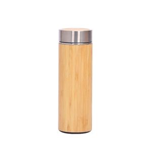 Thermos en bambou personnalisé avec logo, 500 ml, bouteille d'eau en bambou avec intérieur en acier inoxydable, nouveau mug en bambou - Product Image 2