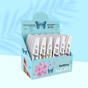 Chuyên Nghiệp Ngựa Vằn Tập Tin 100/180 Móng Tay Tập Tin Hiển Thị Hộp Gói 48 Miếng Móng Tay Các Tập Tin Biểu Tượng Tùy Chỉnh Với Mô Hình Con Bướm - Product Image 2