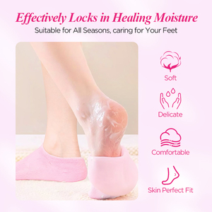 Calzini in Gel SPA OEM Idratanti Esfolianti Sbiancanti Leviganti per la Cura dei Piedi Riutilizzabili in Silicone - Product Image 2