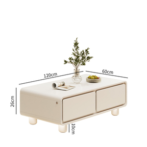 Mueble <span class=keywords><strong>de</strong></span> TV Estilo Crema, Combinación con Mesa <span class=keywords><strong>de</strong></span> Centro, Minimalista, para Sala <span class=keywords><strong>de</strong></span> Estar Pequeña, Mueble <span class=keywords><strong>de</strong></span> TV con Patas Altas, 2024 - Product Image 5