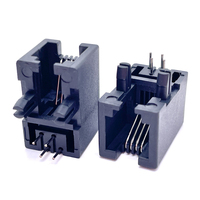 Connecteur réseau Soulin 1x1 à port unique, prise jack 4 broches RJ11 femelle, connecteur modulaire, contact en laiton, PCB, indice de protection IP67, 125V 1.5A