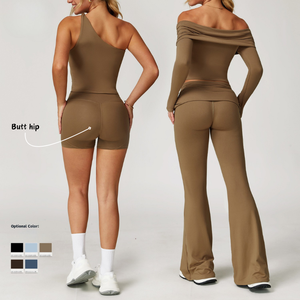 Completo Sportivo da Donna di Alta Qualità in Due Pezzi, Vendita Calda, Tuta da Palestra, Fitness e Yoga, Leggings Sportivi a Vita Alta con Effetto Push-Up Personalizzato - Product Image 2