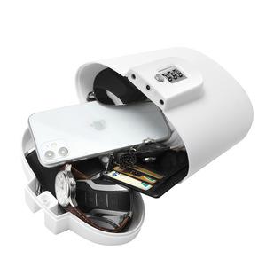 Boîte de rangement portable CH-818 avec serrure à code, mini-coffre-fort pour téléphone, portefeuille, clés, utilisation en extérieur, plage, vélo, shopping - Product Image 2