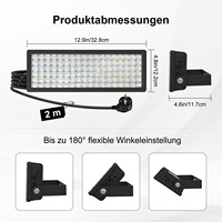 Reflector LED de 100W para Exteriores, Amplio Rango de Voltaje 85-305V, Enchufe e Interruptor, Luz Blanca Fría, IP67 Impermeable, para Generador Industrial
