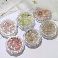 6 pièces/ensemble cristal diamant ongles poudre sous-teinte flagrante Nail Art paillettes Pigment holographique bricolage manucure miroir paillettes poudre