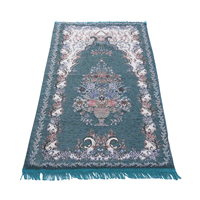 Tapis de prière musulman en polyester à prix de gros, mousse à mémoire de forme de 2 cm, rembourré, lavable avec fermeture éclair pour usage domestique