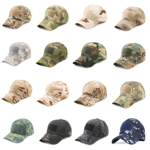Hot Selling Promotional Gifts Outdoor Tactical Camo Baseball Cap Buckle Closure Curved Brim Heat Resistant Silicone Polyester