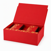 Boîte cadeau magnétique rigide personnalisée de luxe avec logo |   Emballage en papier mat de style noir or de qualité supérieure pour cadeaux VIP d'entreprise
