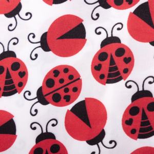 <span class=keywords><strong>Vestito</strong></span> da Bambina con Motivo <span class=keywords><strong>Coccinella</strong></span> Rossa, 100% Cotone, Maniche a Volant, Fiocco e Ricamo Applicato - Product Image 6