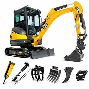 Mini Excavadora con Envío Gratuito, 1 Tonelada, 2 Toneladas, 3.5 Toneladas, Motor Kubota, Euro 5, CE, EPA, Micro Excavadora de Jardín, Excavadora Pequeña para Granja - Product Image 1