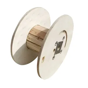 High Quality Wooden Cable Reels Wooden Bobbins Steel Wood Cable Winding Drum