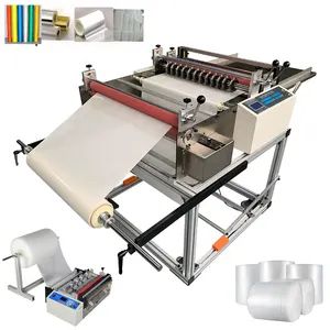 Automatische Papier Bubble Plastic Flim Pvc Roll Om Vel Cutter Aluminiumfolie Snijmachine Strip Vinyl Roll Blad Cutter Prijs