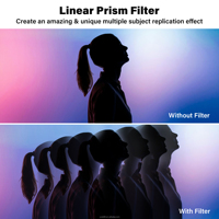 Filtre d'objectif linéaire à prisme 77 mm pour photographie professionnelle, accessoire de caméra à effet spécial, filtre d'objectif en promotion