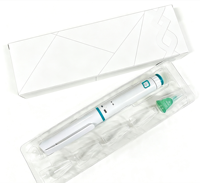 Boîte d'emballage jetable pour stylo cosmétique avec plateau en plastique, boîte pliante en papier avec aiguille, hologramme imperméable, taille personnalisable