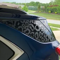 Autocollants universels découpés pour vitres latérales de voiture, motif léopard guépard, compatibles avec la plupart des SUV et camionnettes, adaptés aux Toyota, Ford, Chevy, Dodge