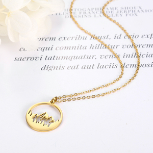 Di vendita caldo di Viaggio Mountain Gamma Collana Foresta di fascino Alpinist pendente Paesaggio Gioielli Personalizzati Wanderlust Collana - Product Image 3