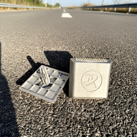Borne routière en aluminium avec réflecteur œil de chat réfléchissant simple/double face