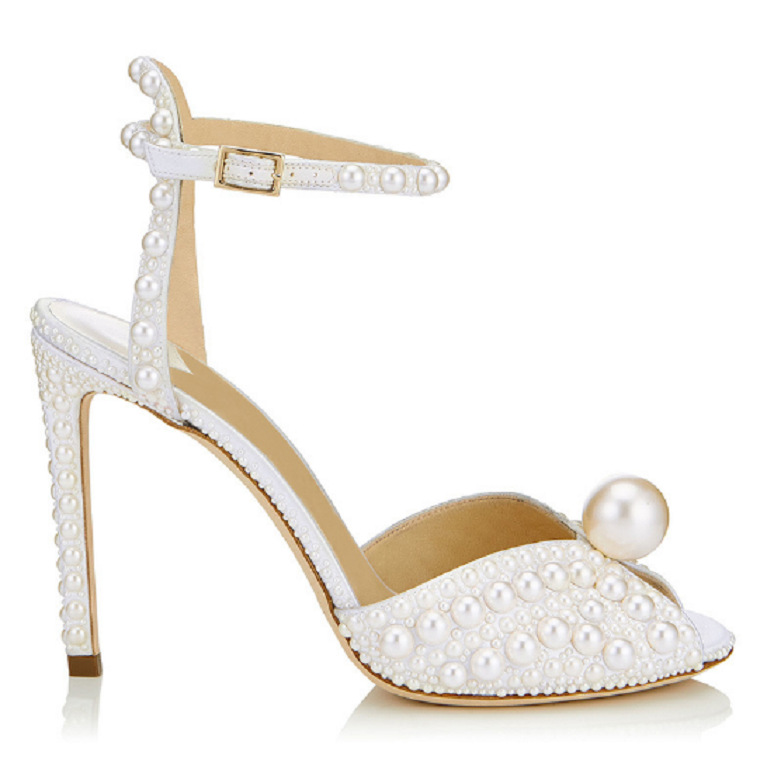 Zapatilla Mujer Color Perla Tacón 10 Cm | Meses sin intereses