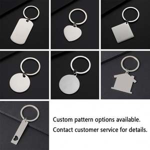 Porte-clés vierges personnalisés en acier inoxydable pour cadeau d'anniversaire, vente en gros - Product Image 6