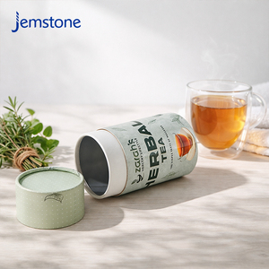 Tube cylindrique haut de gamme biodégradable de qualité alimentaire pour emballage de sachets de thé, tube en carton kraft pour infusion de tisanes - Product Image 5