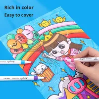 Deli HM108 Ensemble de marqueurs acryliques pour stylo de couleur spéciale pour étudiant avec matière plastique pour peinture acrylique