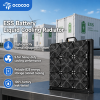 Unité de refroidissement à ventilateurs OCOCOO, 9 ventilateurs, grille en acier 3x3 avec grilles de sécurité, débit d'air élevé, ultra silencieux pour batterie de stockage d'énergie