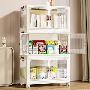 Gabinete de Almacenamiento de Plástico Europeo de Alta Calidad y Bajo Precio, sin Instalación, Cajón Organizador de Cocina, Caja para Artículos del Hogar - Product Image 1