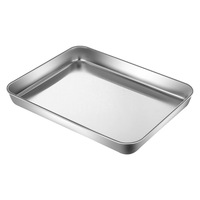 Plaque de cuisson rectangulaire industrielle en aluminium pour pizza, pain, gâteau, rôtissage et chauffage dans un four commercial de grande capacité