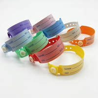 Bracelets d'identification médicaux jetables en PVC pour patients d'hôpital, personnalisables, imprimés numériquement, imperméables, en vinyle plastique