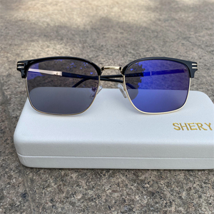 Lentilles photochromiques hommes 2024 monture <span class=keywords><strong>optique</strong></span> verres photogray anti-reflet noir sourcil carré métal mode <span class=keywords><strong>verre</strong></span> pour les yeux pour les femmes - Product Image 4