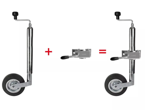 Rimorchio Jack rimorchio ruota <span class=keywords><strong>fantino</strong></span> 48mm. Capacità 136KG con 190x50mm,200x50mm gomma ruota in metallo cerchione - Product Image 3