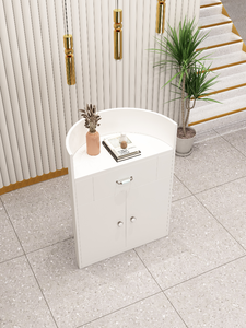 เคาน์เตอร์ต้อนรับทรงกลมพร้อมที่เก็บของสำหรับร้านตัดผมและร้านทำเล็บ - Product Image 5