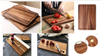 Planches à découper en bois avec poignée pour pizza au fromage Planches à découper écologiques en bois d'acacia Maison Salle à manger Hôtels