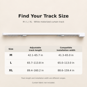 Rail de <span class=keywords><strong>rideau</strong></span> motorisé intelligent Homein <span class=keywords><strong>M1</strong></span> Pro, réglable, sans découpe, avec télécommande, application et commande vocale (rideaux non inclus) - Product Image 2