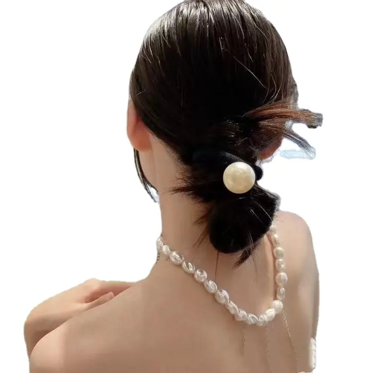 Ragazze grandi perle corda per capelli donna fascia elastica per capelli ragazze copricapo fasce elastiche accessori per capelli alla moda