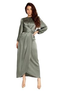 Abaya musulmane en satin, robe maxi <span class=keywords><strong>sexy</strong></span>, vêtements, OEM/ODM, unie, Dubaï, islamique, soie, Arabie saoudite, Turquie, Égypte, prière, ouverte, pour femmes - Product Image 3