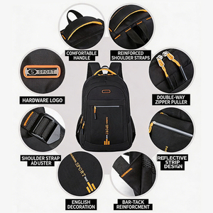 <span class=keywords><strong>Mochila</strong></span> Escolar de Gran Capacidad, Resistente al Agua, de Oxford, para Viajes al Aire Libre, para Estudiantes, para Portátil, de Moda, para Negocios - Product Image 4