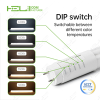 Tubo LED de Vidrio T8 ETL UL de 14W, 4 pies, 2200lm, 270 °   Tubo de Protección Contra Fugas de Corriente 5CCT G13, Tipo B, Entrada Simple/Doble para Oficina