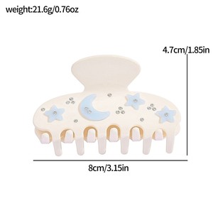 Acetate Hair Claw <b>Clips</b> Rhinestone Flower Butterfly <b>Bow</b> Hair <b>Clips</b> 8 cm Women Daily Wedding Christmas - Product Image 6