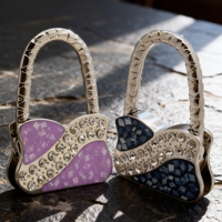 Sac magnétique pliable en métal pour sac à main, avec crochet, porte-sac, support cintre, vente en gros d'usine