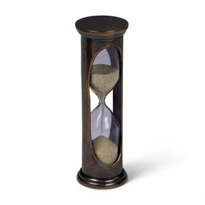 Antique Hourglass Vintage Style Promotional and Collectable Gift Brass Sand Timer and <b>Clock</b> Custom 10mins 20 Mins Customizable - Product Image 1
