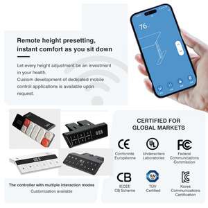 Colonne de levage télescopique électrique à 3 niveaux 24VDC 800N 40mm/s <span class=keywords><strong>Kit</strong></span> d'actionneur rapide avec contrôleur pour un travail ergonomique - Product Image 5