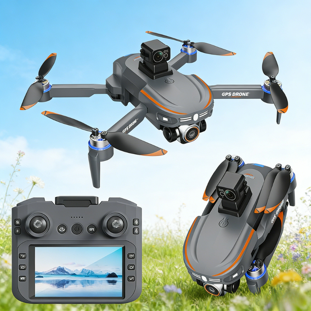 GPS Obstacle Avoidance Drone 4K HD Aerial Transmission Brushless RC Aircraft with Large Screen Auto Return